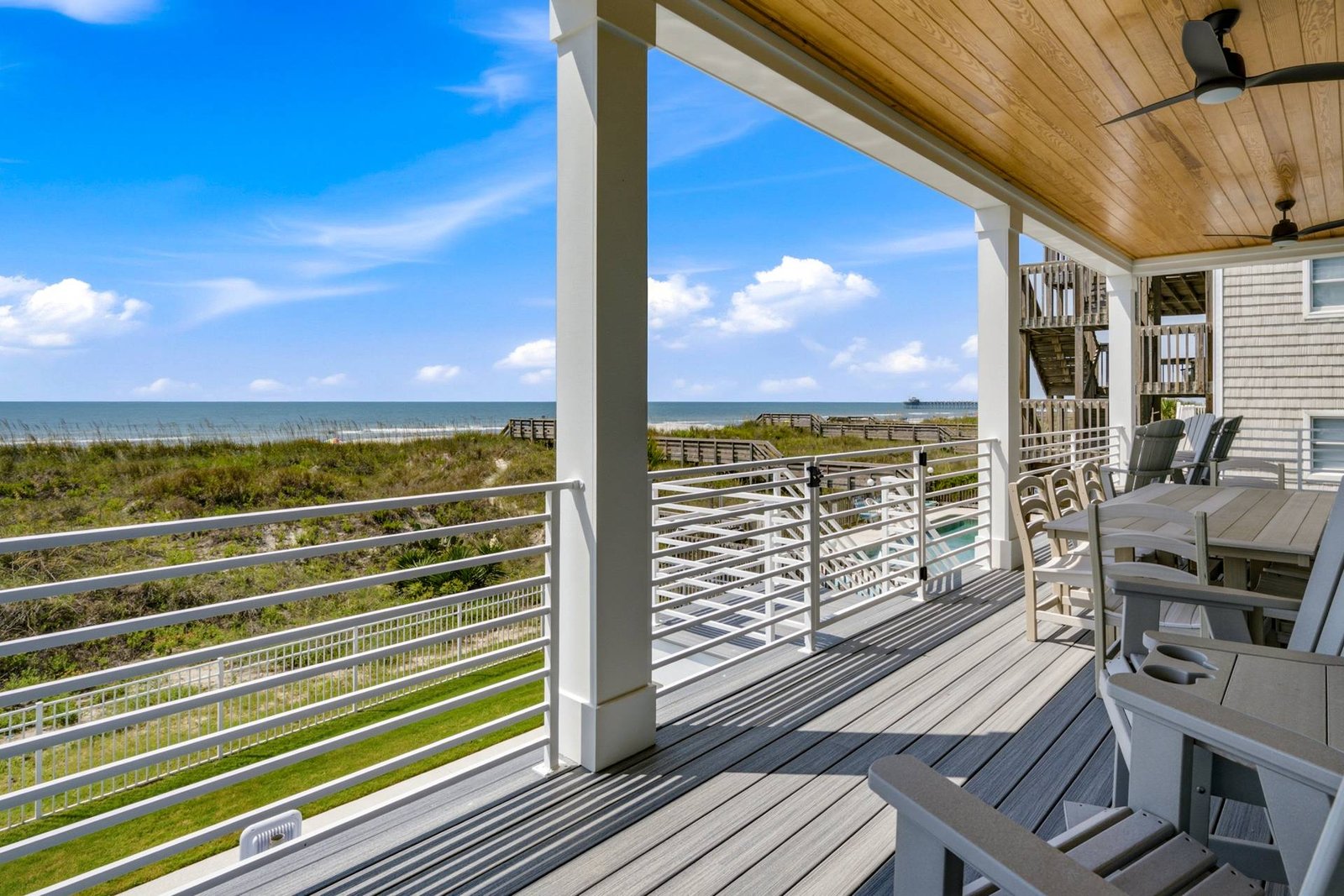 The oceanfront deck