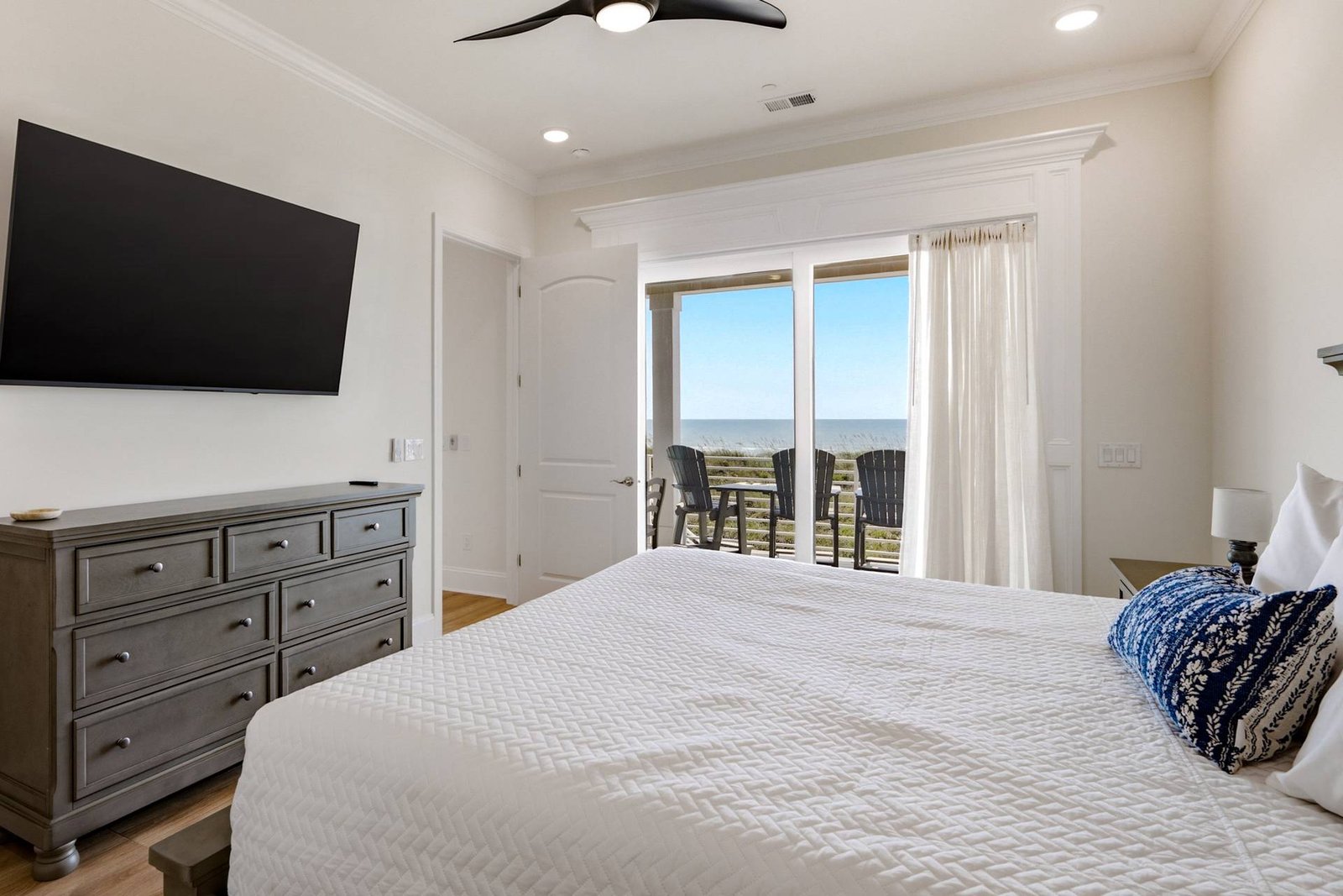 “The Atlantic” bedroom — private balcony access