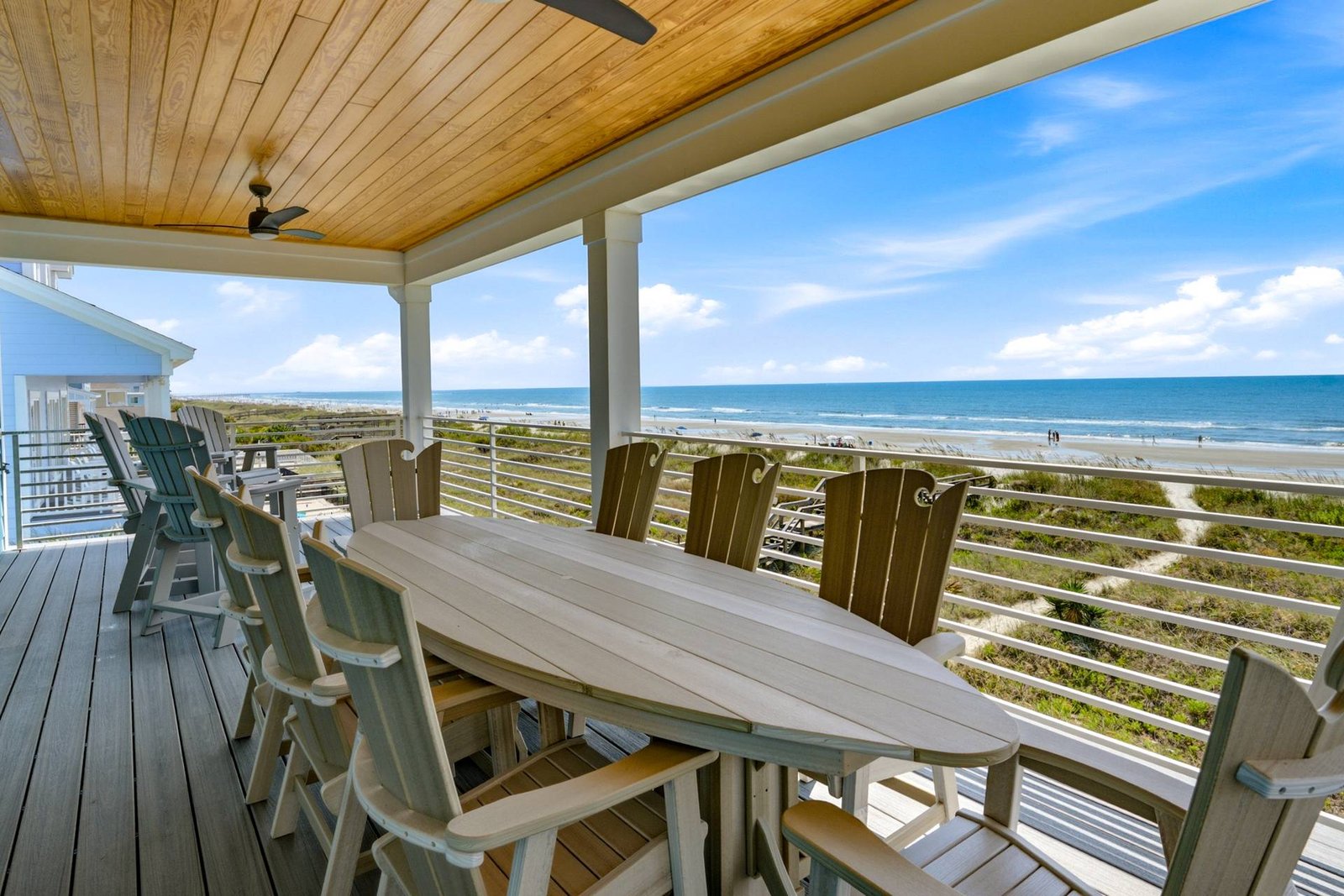 The oceanfront deck table