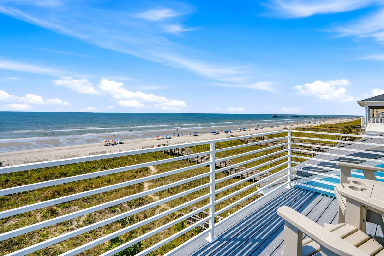 The High Tide private balcony at Carolina Seas