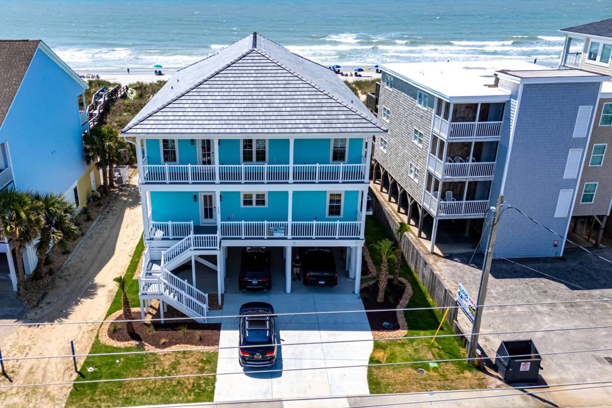 Oceanfront aerial view of Carolina Seas